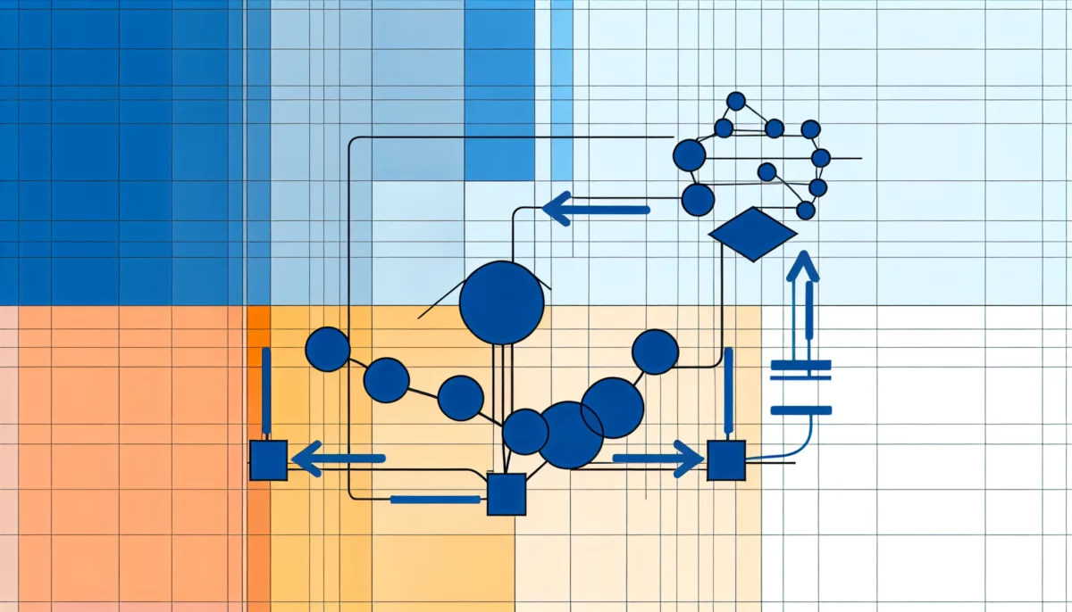 Schéma technique des relations entre perception et attention sous psilocybine, en couleurs dominantes bleu et orange