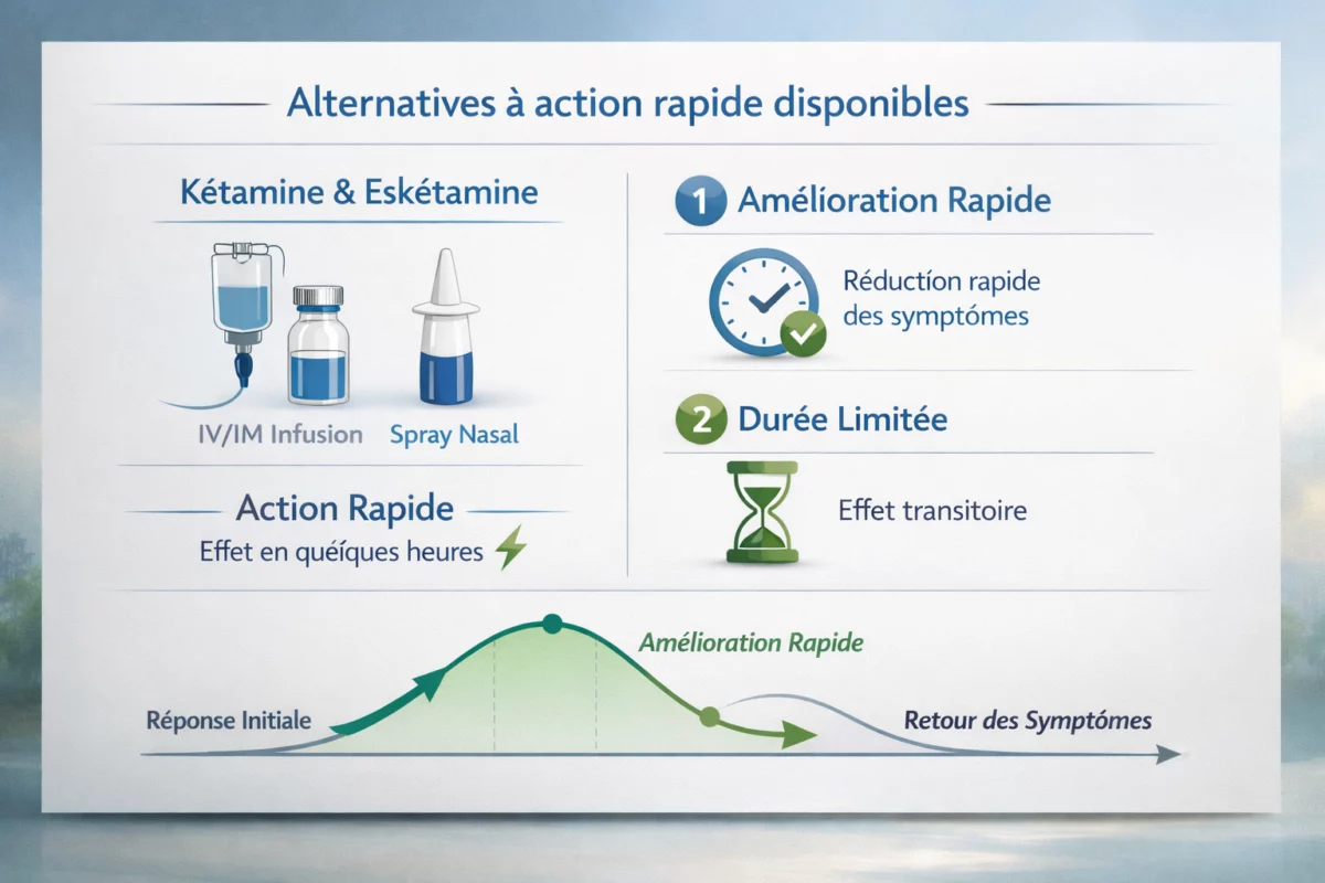 antidépresseurs rapides — Alternatives à action rapide disponibles