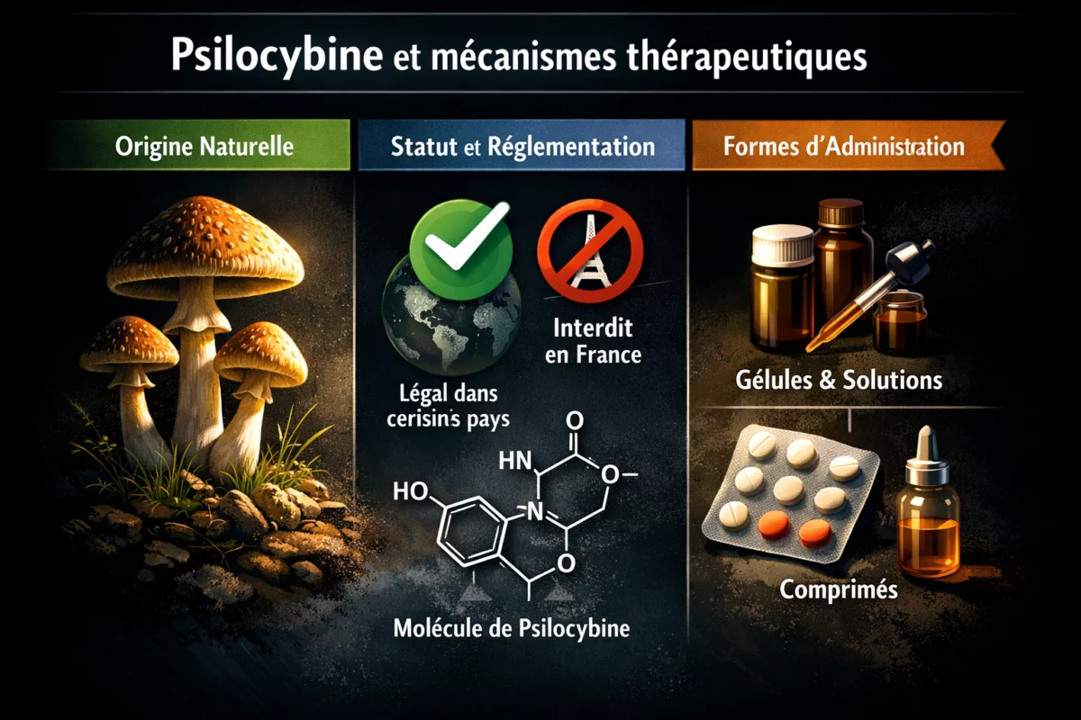 antidépresseurs rapides — Psilocybine et mécanismes thérapeutiques