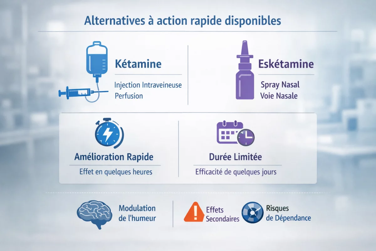antidépresseurs rapides — Alternatives à action rapide disponibles