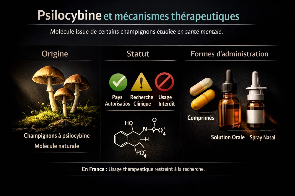 antidépresseurs rapides — Psilocybine et mécanismes thérapeutiques