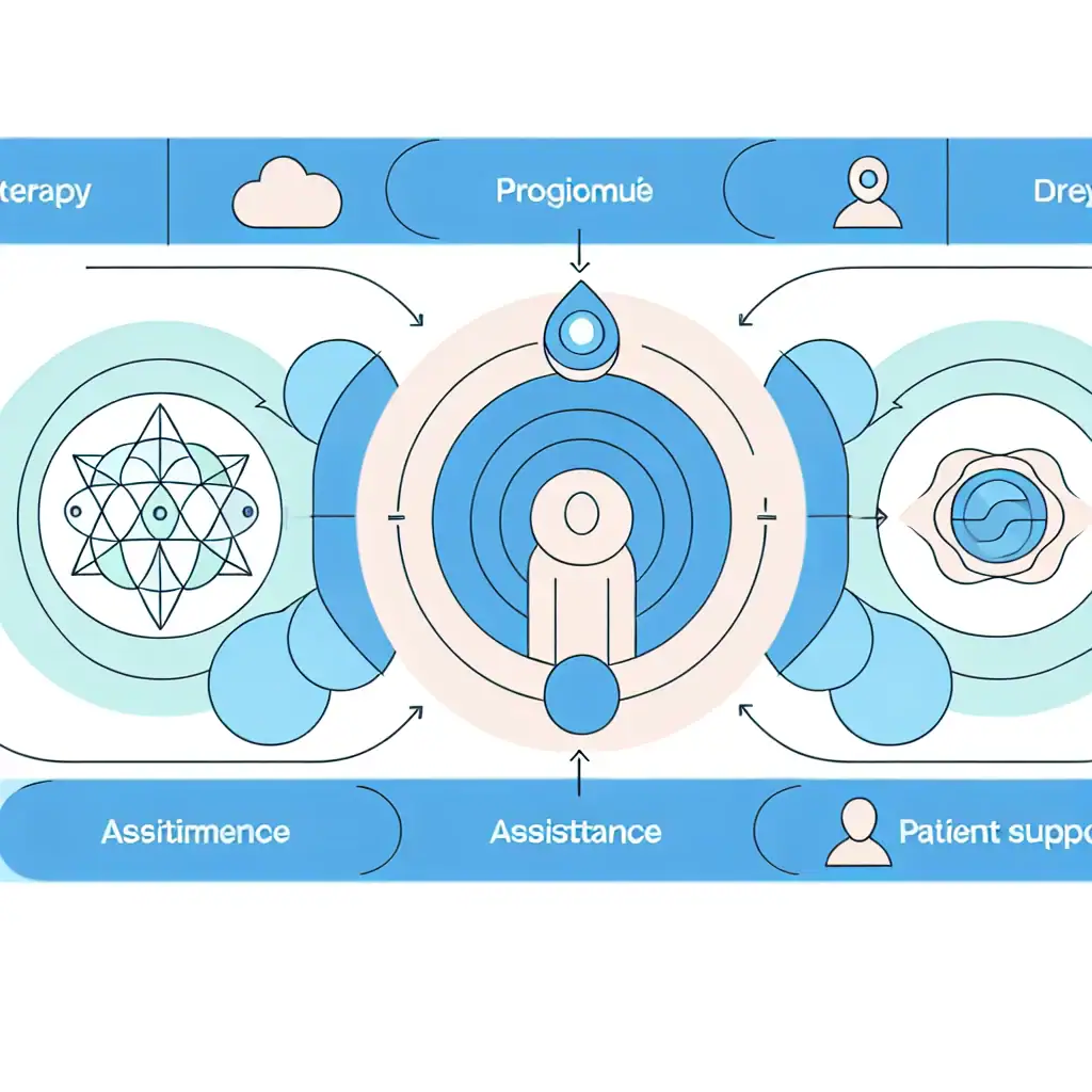 Visual des protocoles et de l'accompagnement pour le traitement de l'anxiété avec la psilocybine.