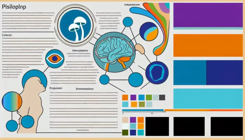 Visual représentant le potentiel thérapeutique de la psilocybine pour l'anxiété, sans texte.