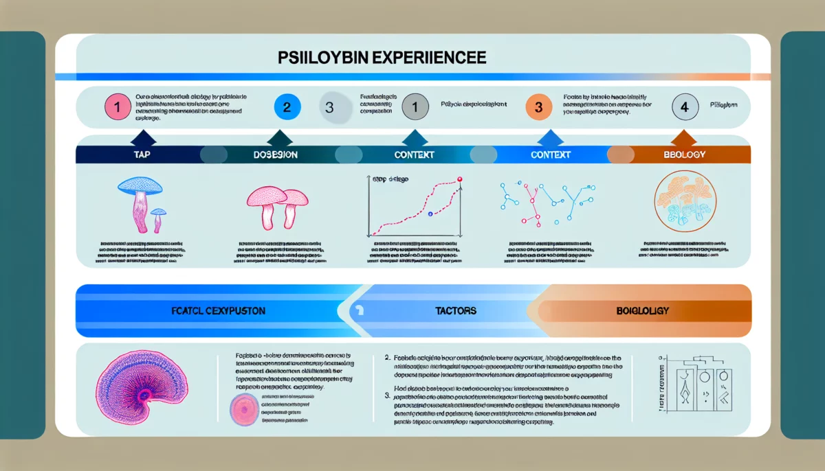 Visualisation du processus des mécanismes des expériences de psilocybine