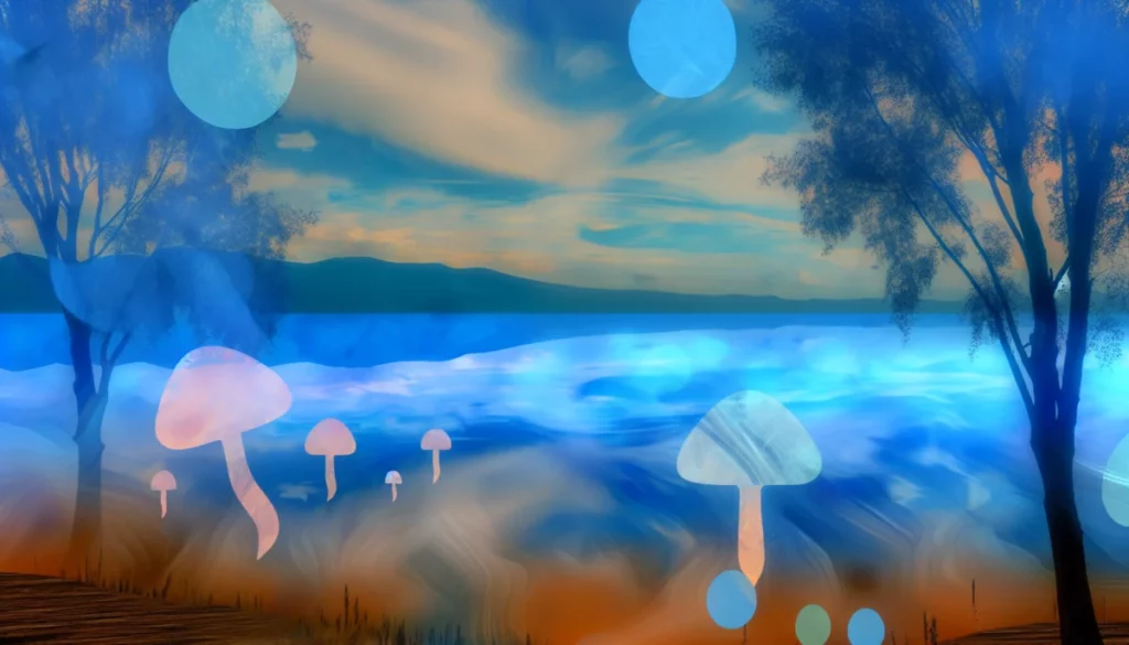 Paysage serein illustrant les effets thérapeutiques de la psilocybine sur la dépression.