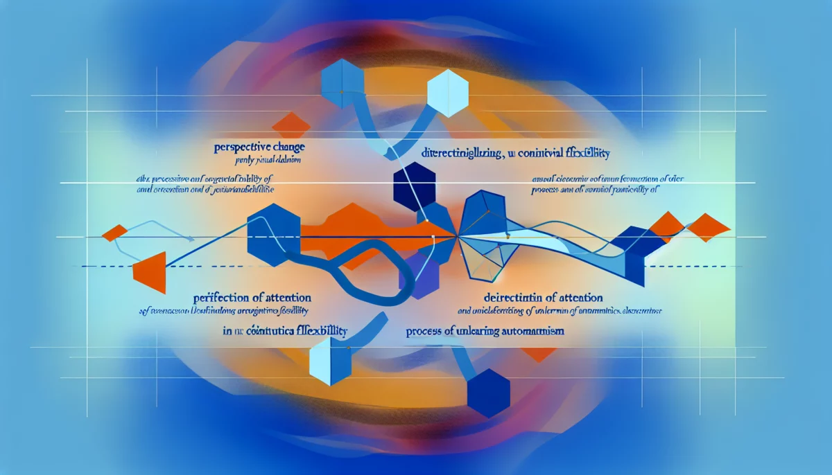 Schéma technique sur la flexibilité cognitive et ses marqueurs clés