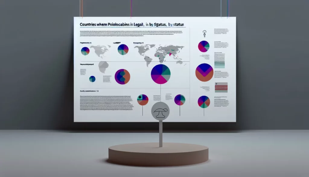 Vue d'ensemble des pays où la psilocybine est légale ou tolérée, guide clair par statuts.