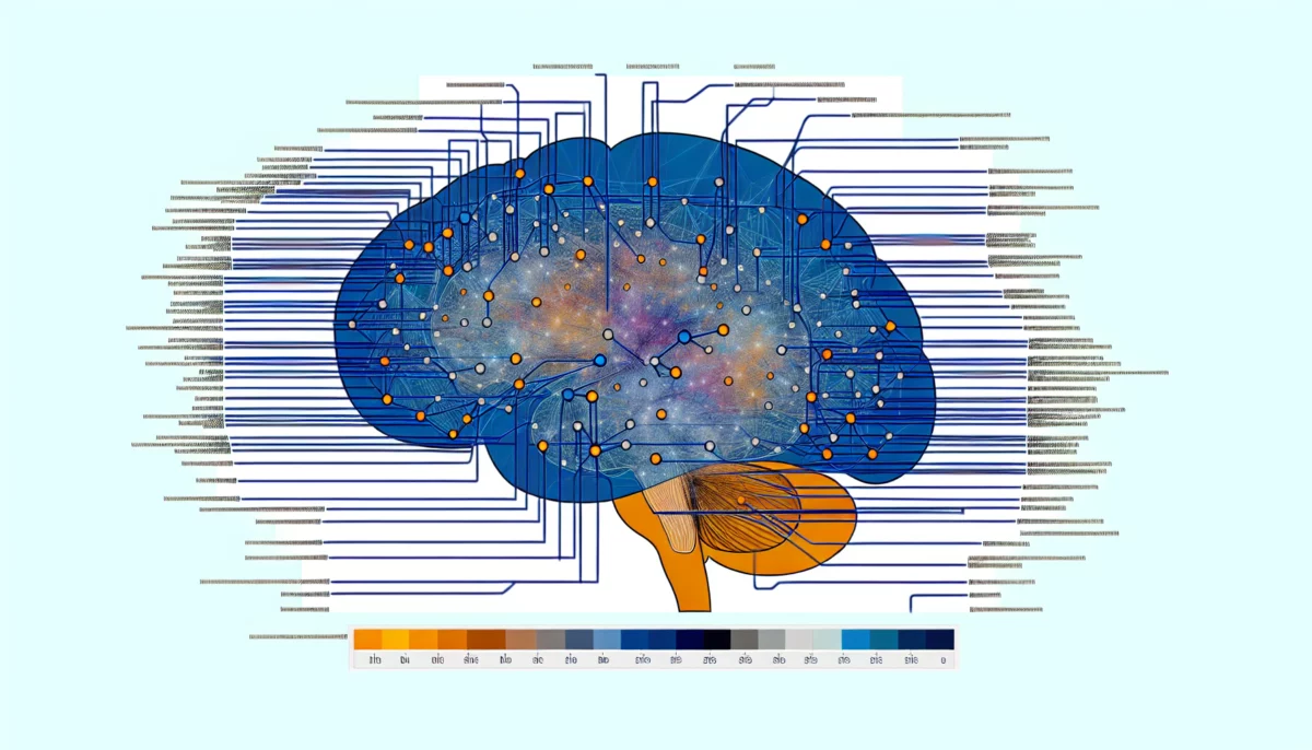 Diagramme technique des réseaux cérébraux et de l'intégration sensorielle.
