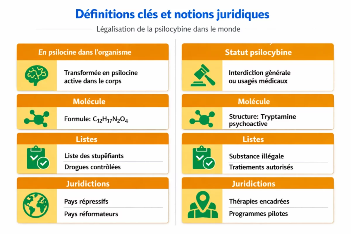 légalisation psilocybine monde — Définitions clés et notions juridiques